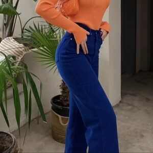 ZARA HIGH RISE SLIM FLARED JEANS